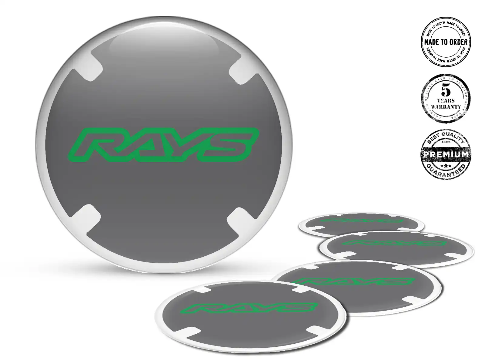 Rays Pegatina de Rueda Logo Diseño de Resina Bombada